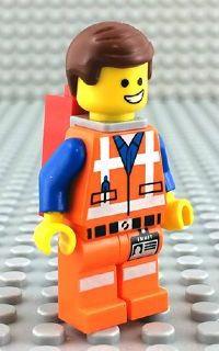 LEGO Minifigure-Emmet - Wide Smile (with Piece of Resistance)-The LEGO Movie-TLM059-Creative Brick Builders